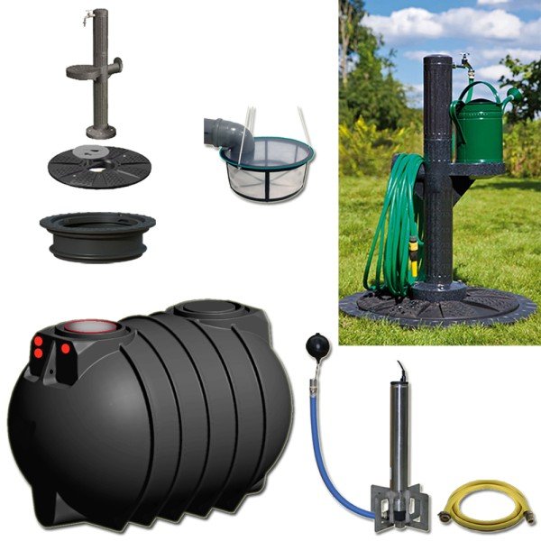 10000 L Komplettset Automatikanlage Zapfsäule Premium Regenwasseranlage Zisterne Erdtank Regenwasserzisterne Set Gartenbewässerung